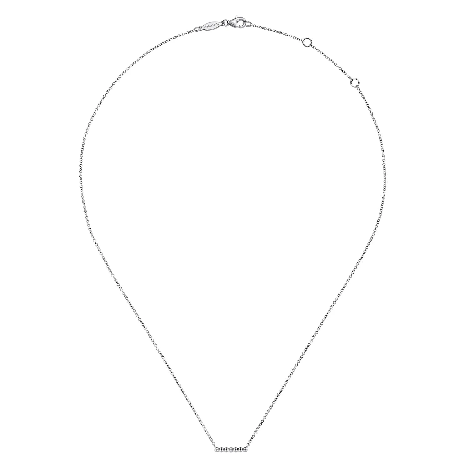 14K Bujukan Beaded Bar Necklace