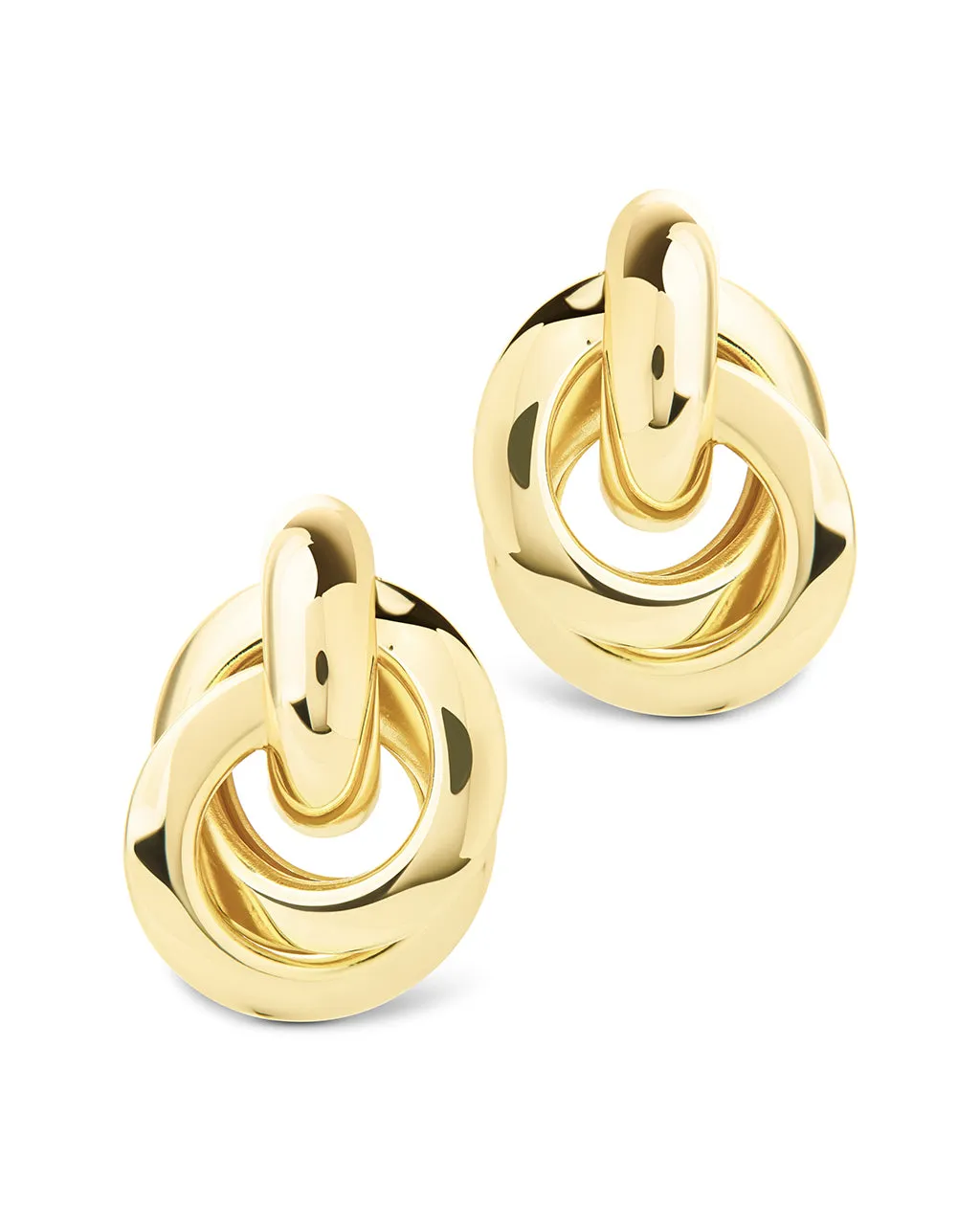 Ashton Layered Door Knocker Stud Earrings
