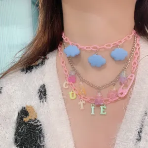 Colorful and Cute Letter Necklace PL51377