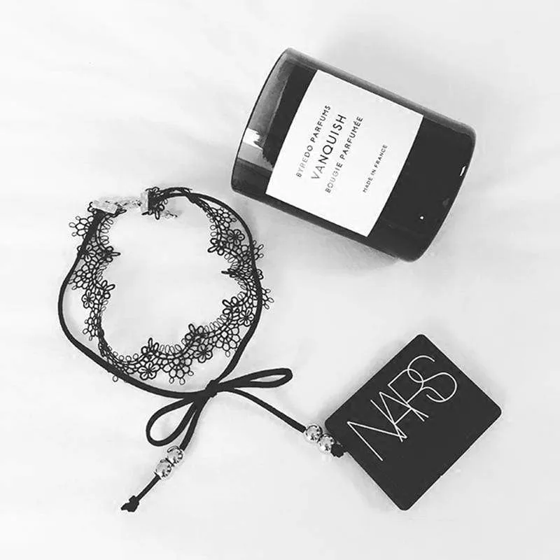 Gothic Lace and Tie Choker