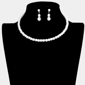 iLLASPARKZ Crystal Detail Pearl Choker Necklace