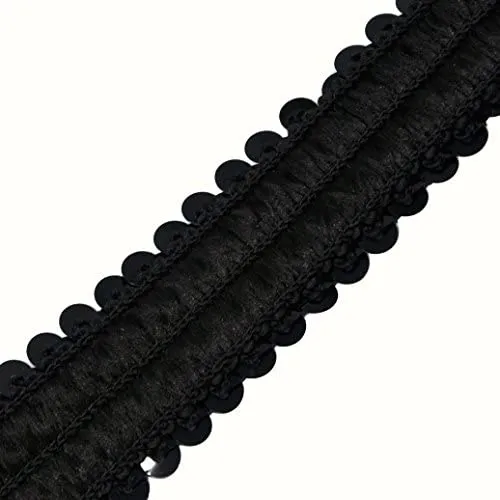 Mandala Crafts Elastic Sequin, Flat Glitter Stretch Bling Paillette Fabric Ribbon, Metallic Appliqu Trim Lace for Dress Embellish, Headband