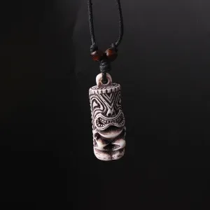 Men's Totem Necklace Wax Cord Tied Antient Egypt Male Pendant