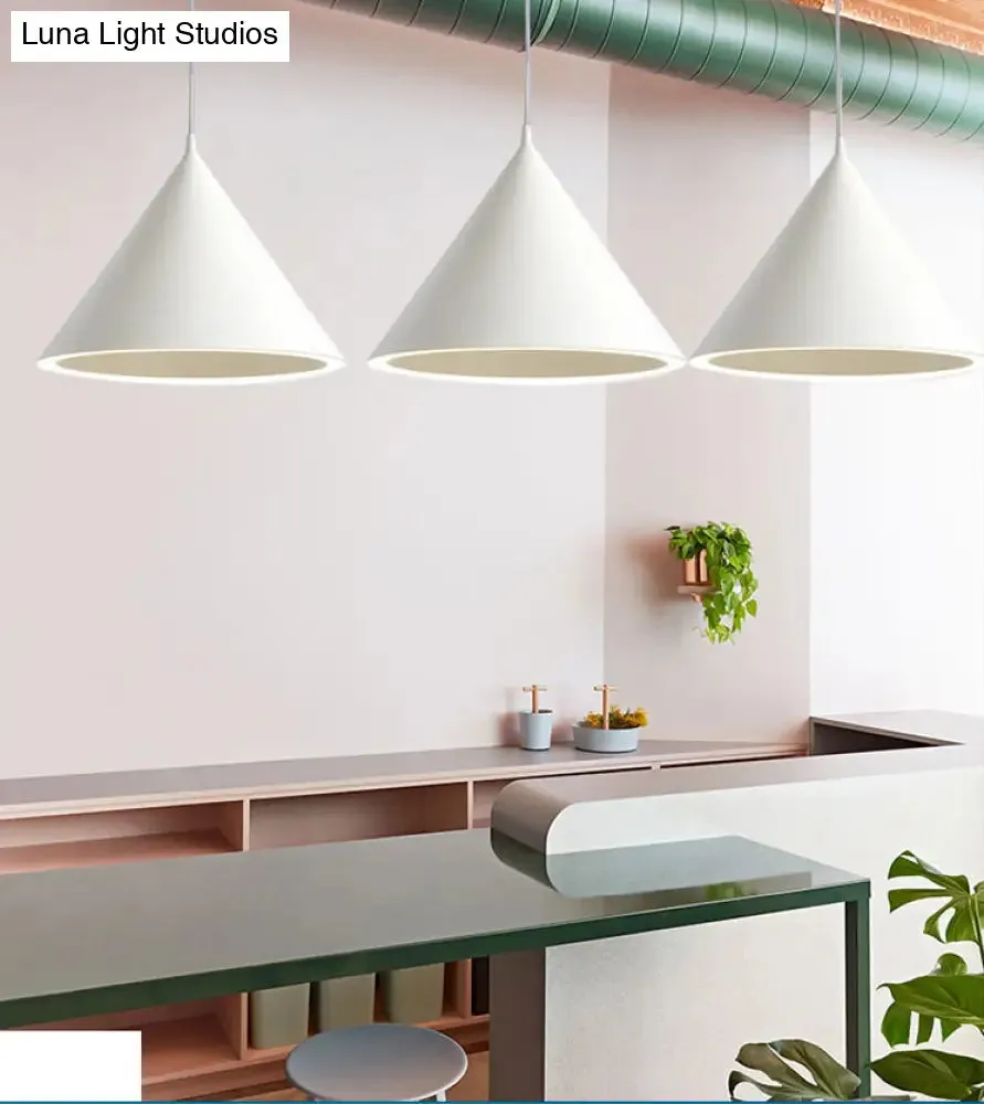 Minimalist LED Conical Pendant Light - Stylish Metal Ceiling Fixture