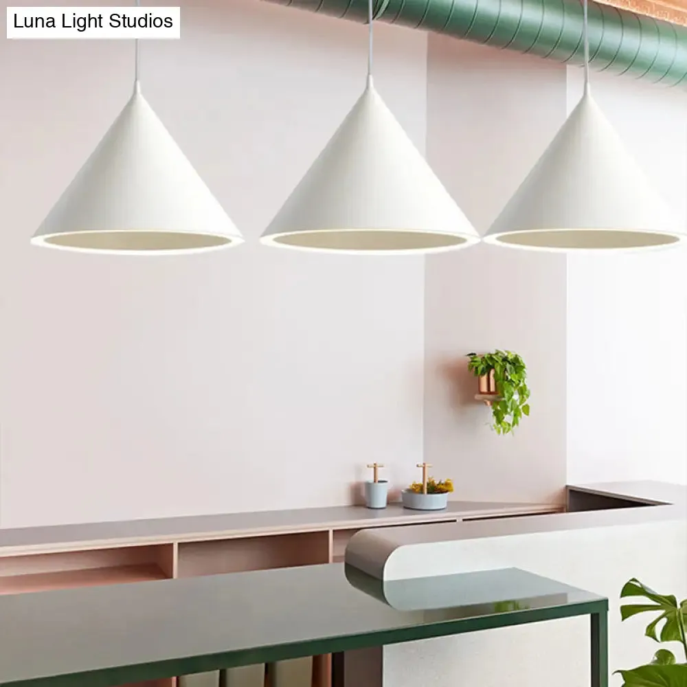 Minimalist LED Conical Pendant Light - Stylish Metal Ceiling Fixture