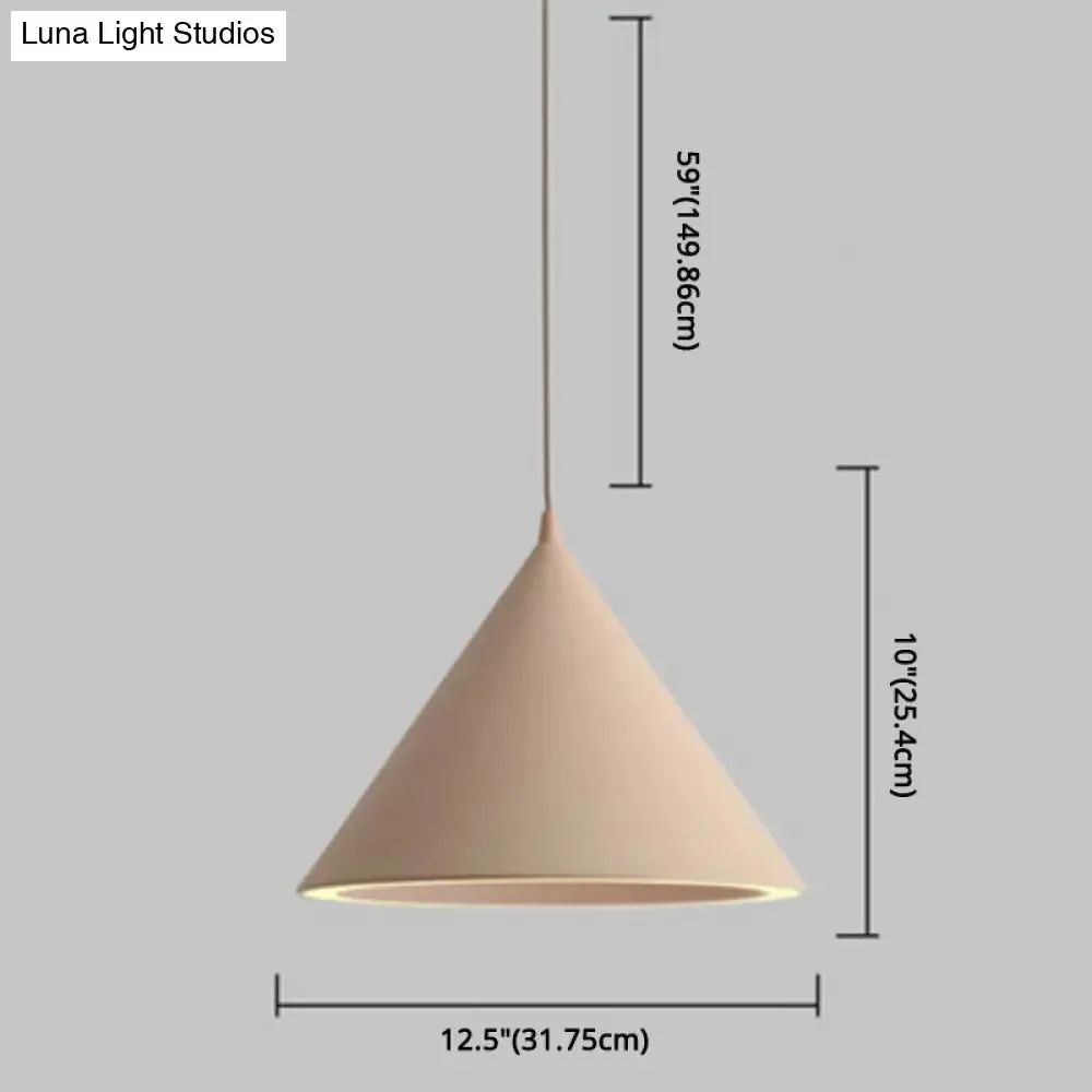 Minimalist LED Conical Pendant Light - Stylish Metal Ceiling Fixture