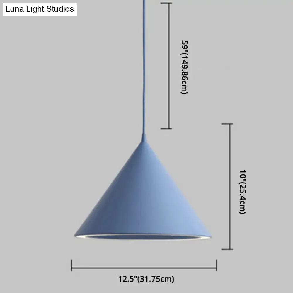 Minimalist LED Conical Pendant Light - Stylish Metal Ceiling Fixture