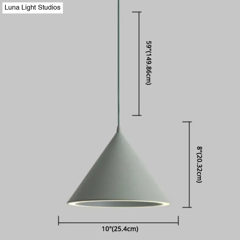 Minimalist LED Conical Pendant Light - Stylish Metal Ceiling Fixture