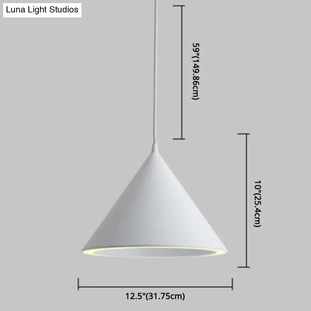 Minimalist LED Conical Pendant Light - Stylish Metal Ceiling Fixture