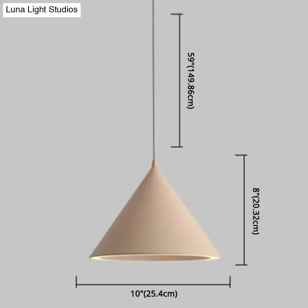 Minimalist LED Conical Pendant Light - Stylish Metal Ceiling Fixture