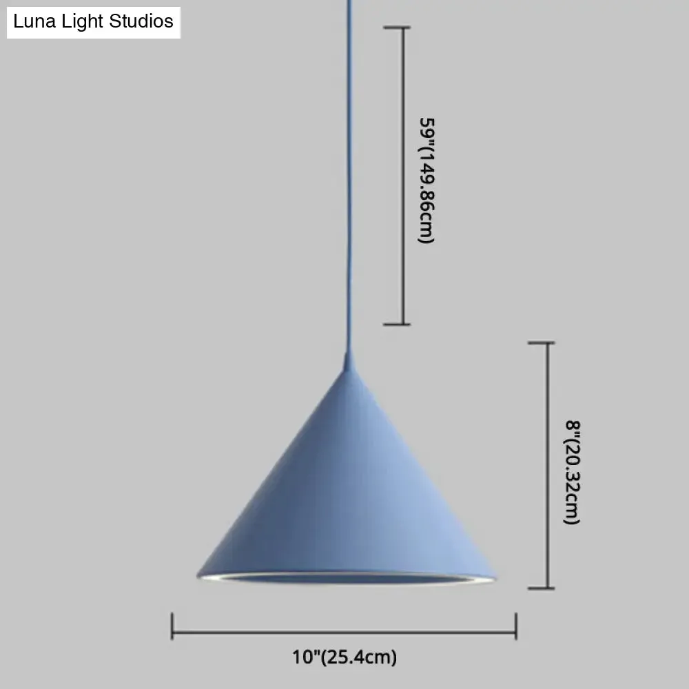 Minimalist LED Conical Pendant Light - Stylish Metal Ceiling Fixture