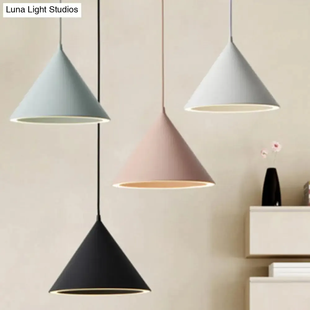 Minimalist LED Conical Pendant Light - Stylish Metal Ceiling Fixture
