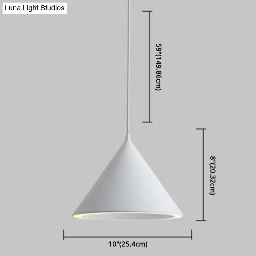 Minimalist LED Conical Pendant Light - Stylish Metal Ceiling Fixture
