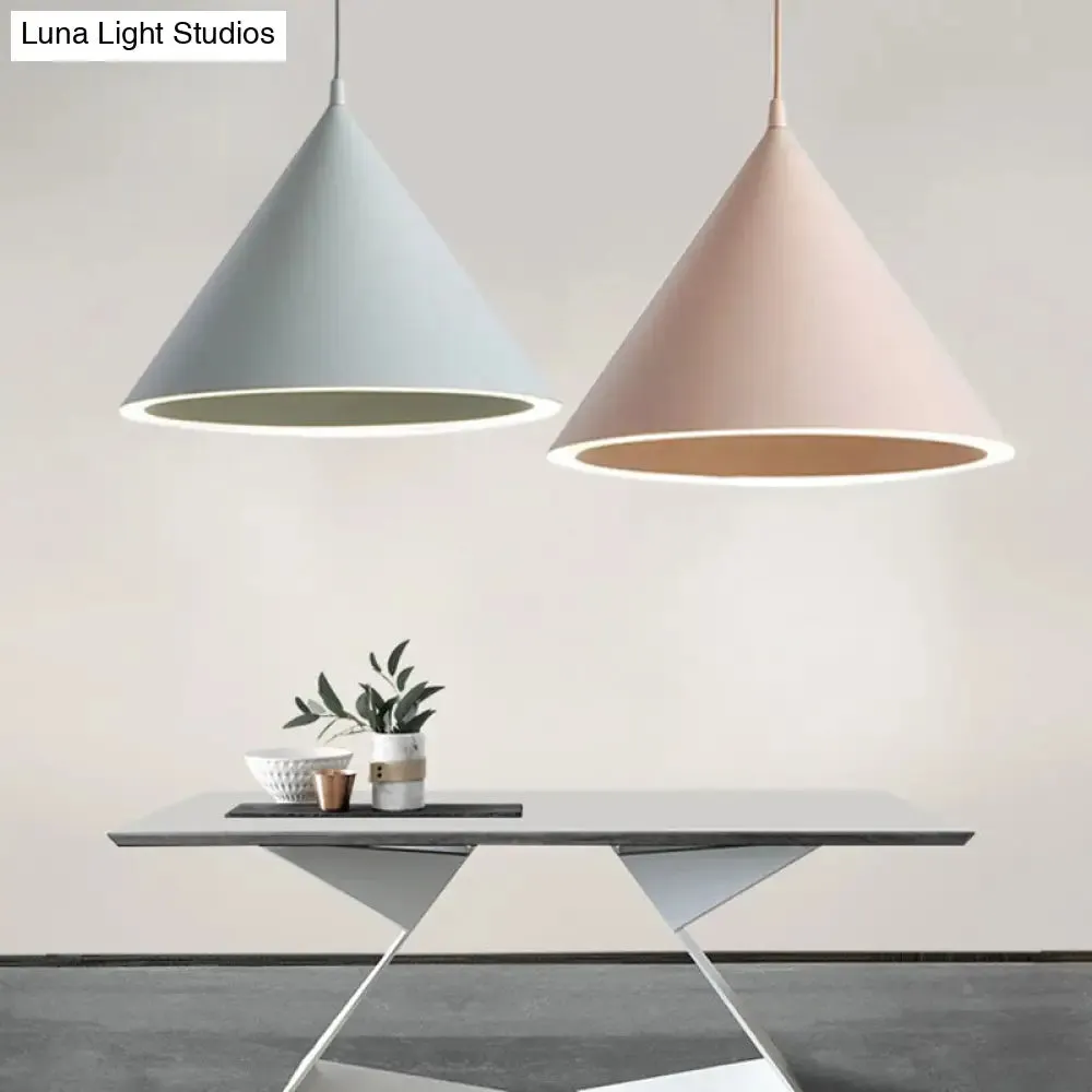 Minimalist LED Conical Pendant Light - Stylish Metal Ceiling Fixture