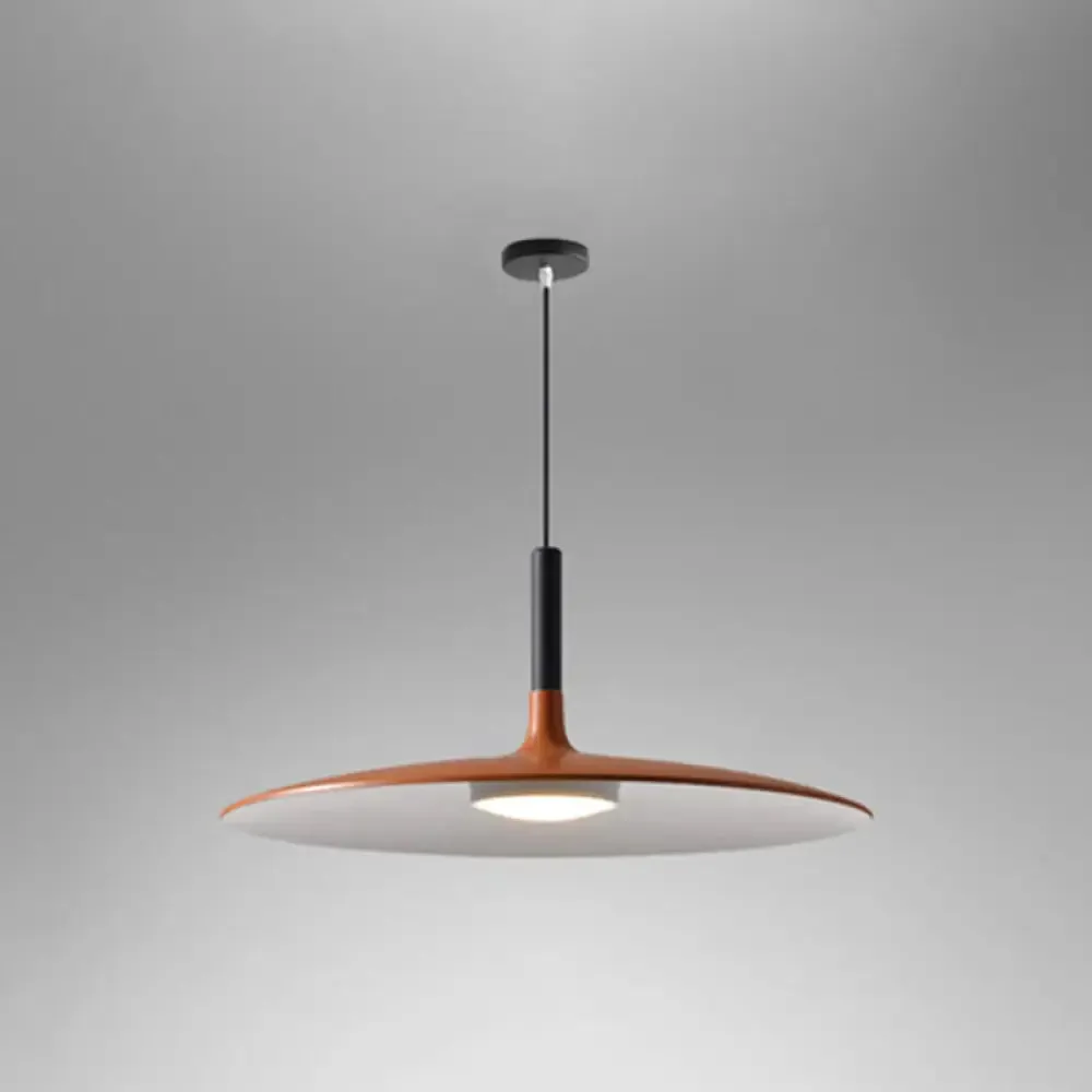 Minimalist Metal LED Pendant Lamp - Flying Saucer Style for Restaurants