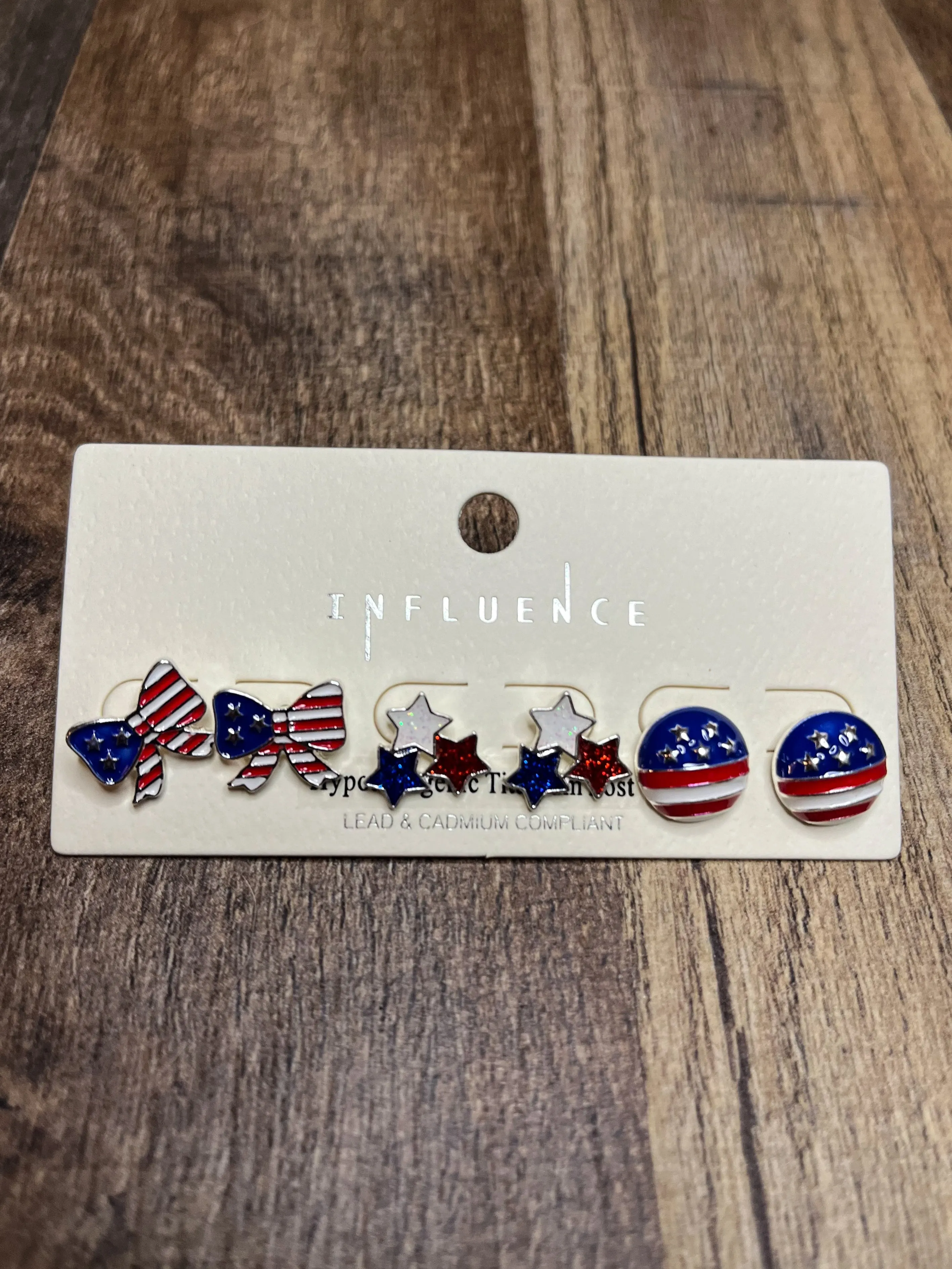 Miss Fancy Patriotic Earrings Set