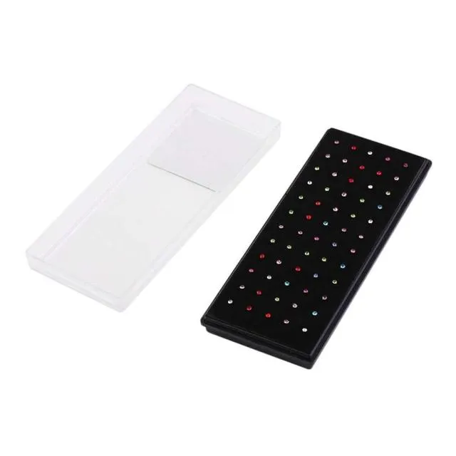 New Fashion Stylish 60pcs/40pcs Lot Mix Colors Rhinestone Nose Rings Studs Piercing Jewelry