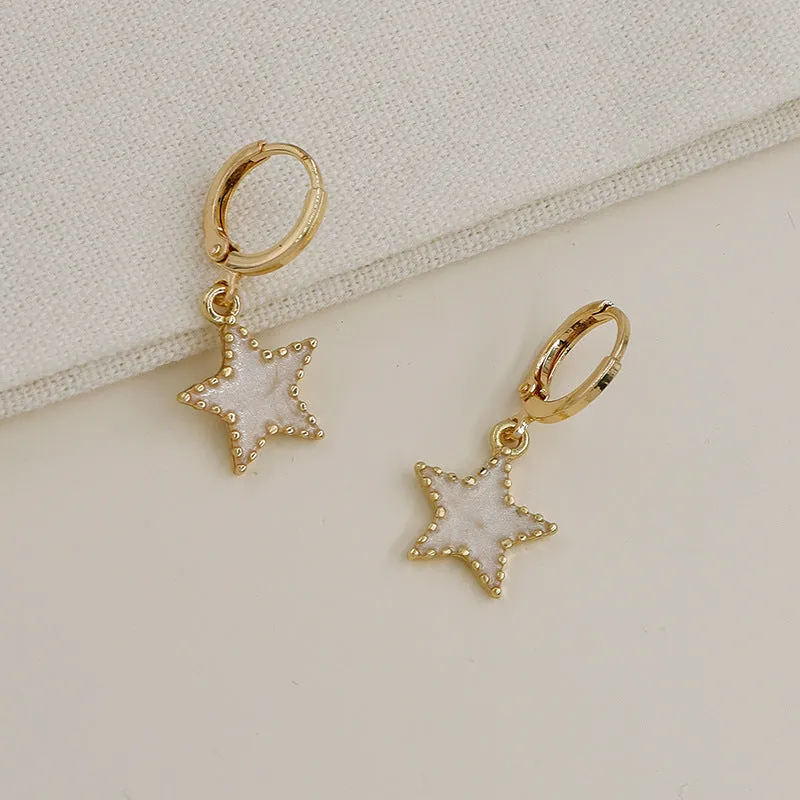 Starry Night Elegance Metal Earrings