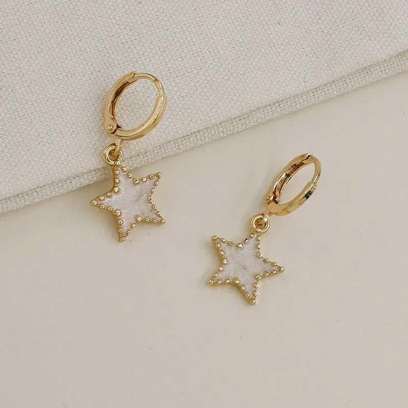 Starry Night Elegance Metal Earrings