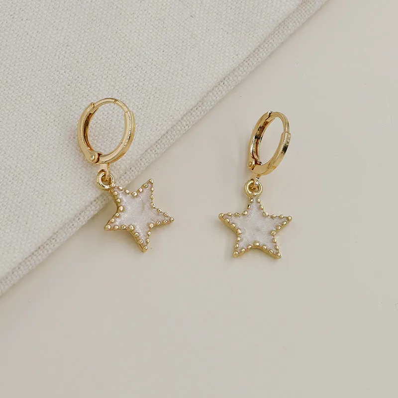Starry Night Elegance Metal Earrings