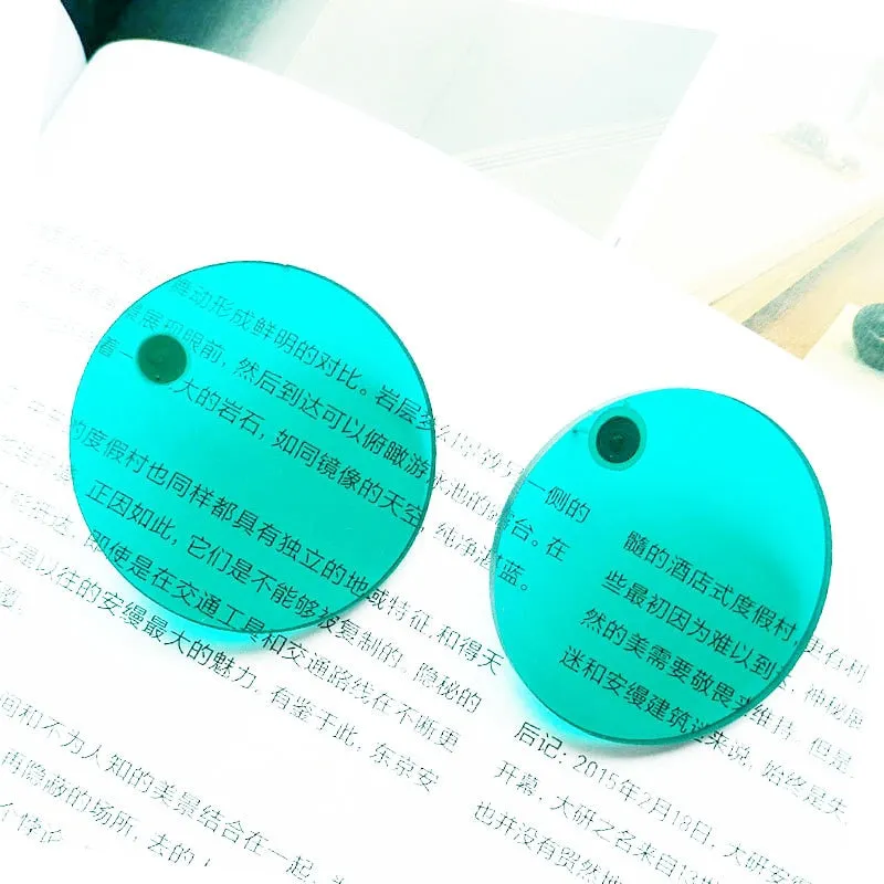 TEEK - 1.58in Acrylic Chic Circle Earrings