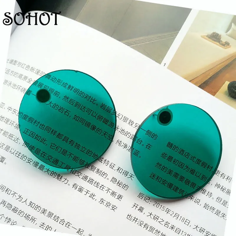 TEEK - 1.58in Acrylic Chic Circle Earrings