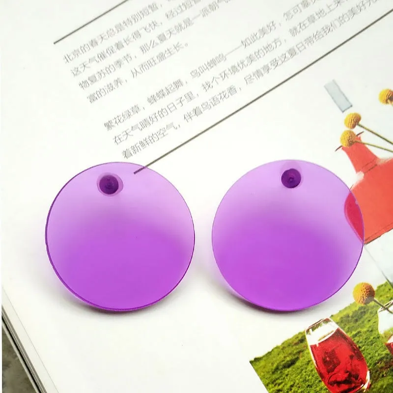 TEEK - 1.58in Acrylic Chic Circle Earrings
