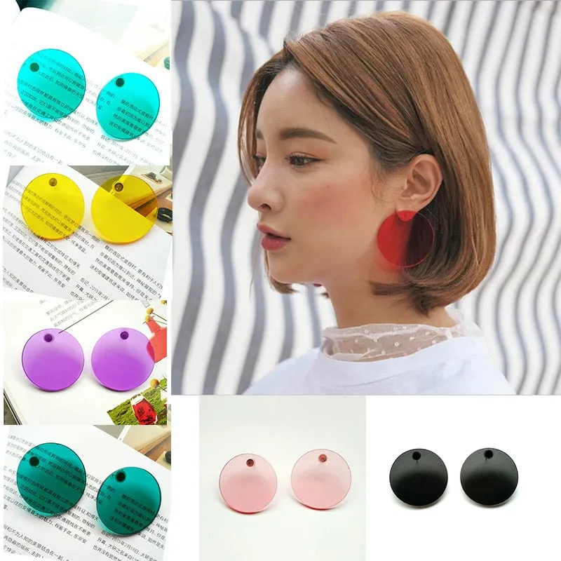 TEEK - 1.58in Acrylic Chic Circle Earrings