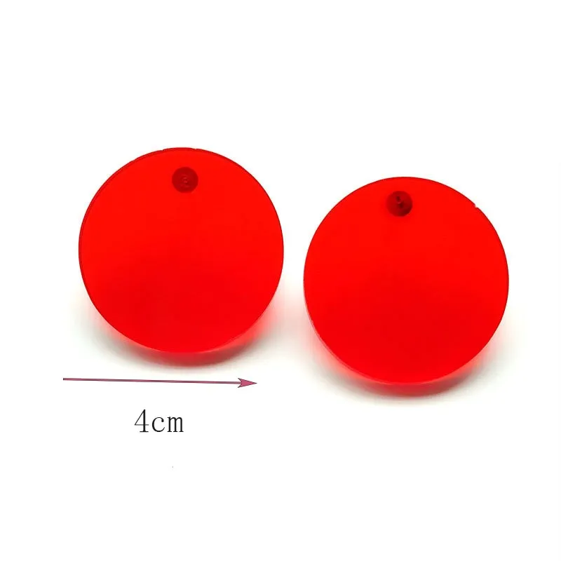 TEEK - 1.58in Acrylic Chic Circle Earrings
