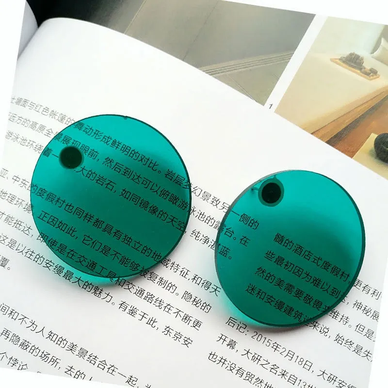 TEEK - 1.58in Acrylic Chic Circle Earrings