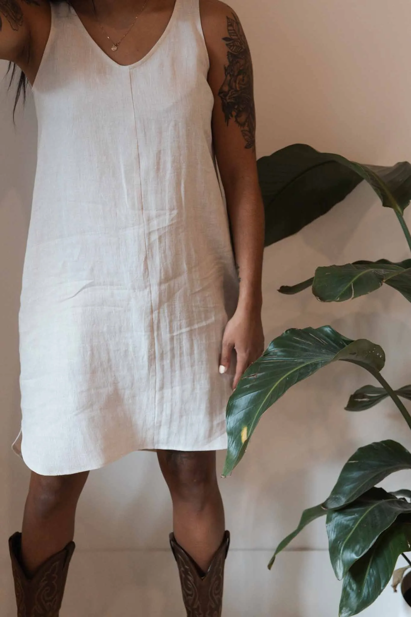 The Winona Sheath Dress - Antique Linen