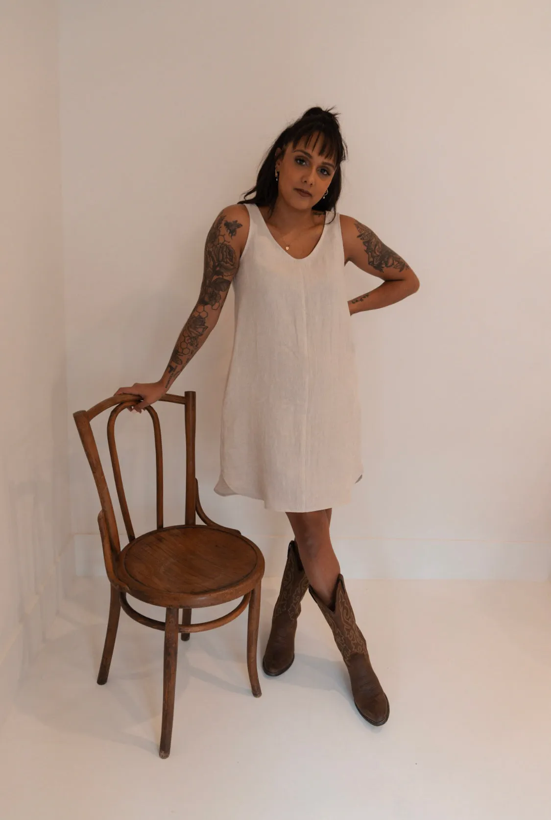 The Winona Sheath Dress - Antique Linen