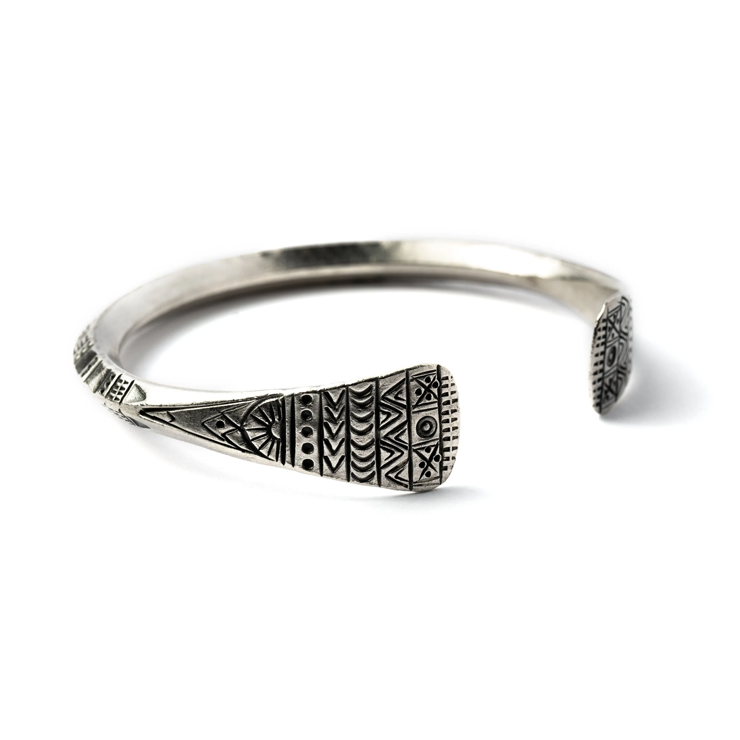 Tribal Silver Bear Hug Cuff