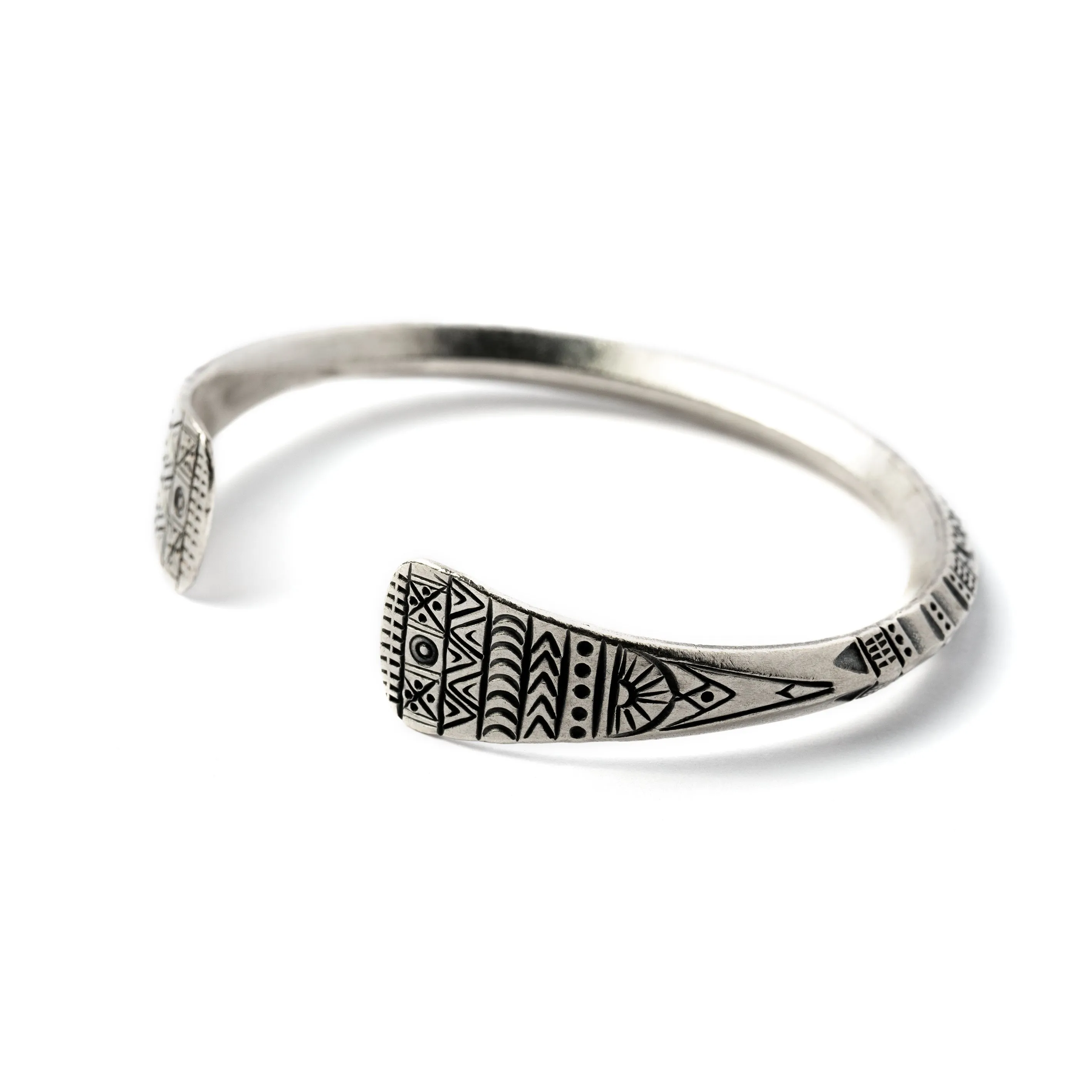 Tribal Silver Bear Hug Cuff