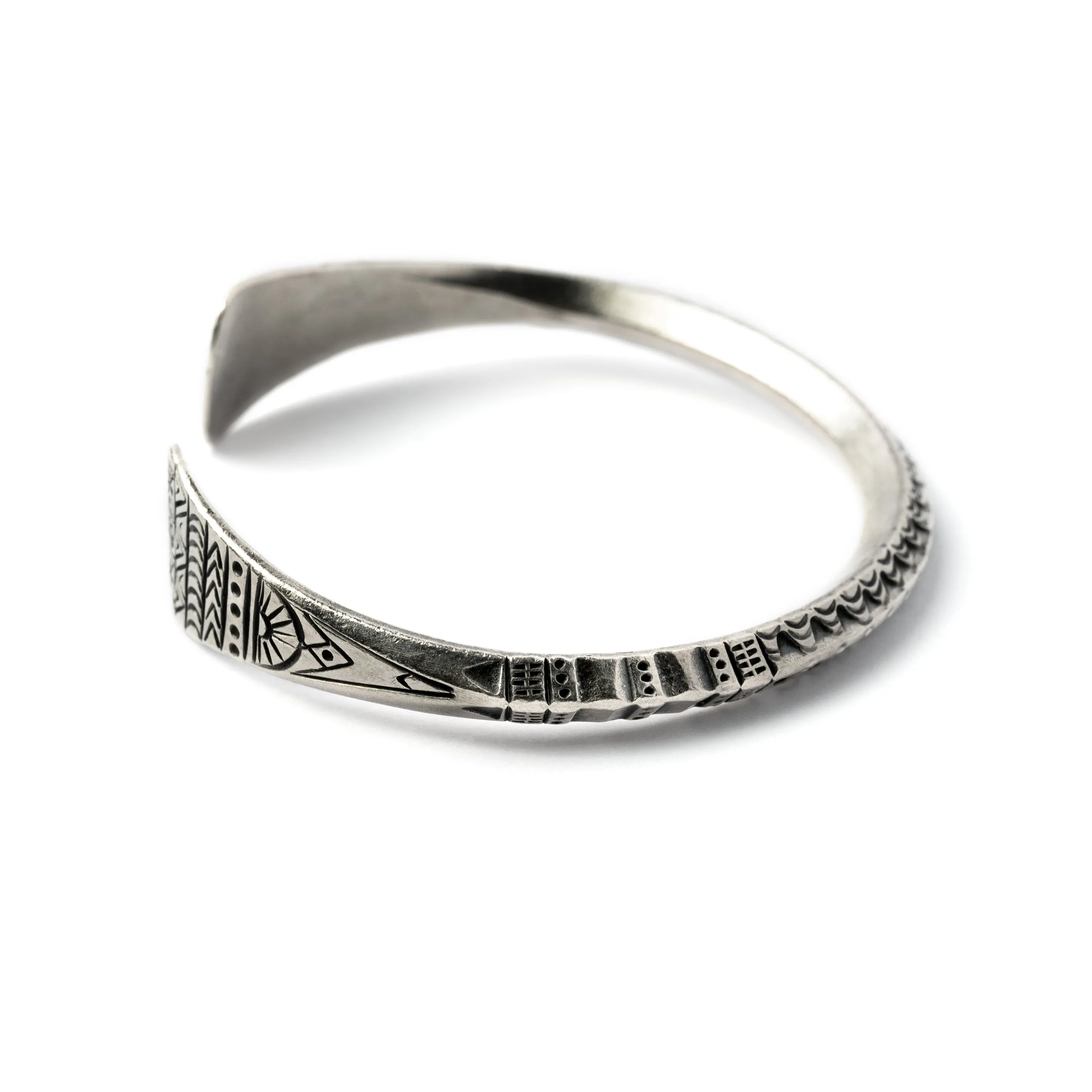 Tribal Silver Bear Hug Cuff