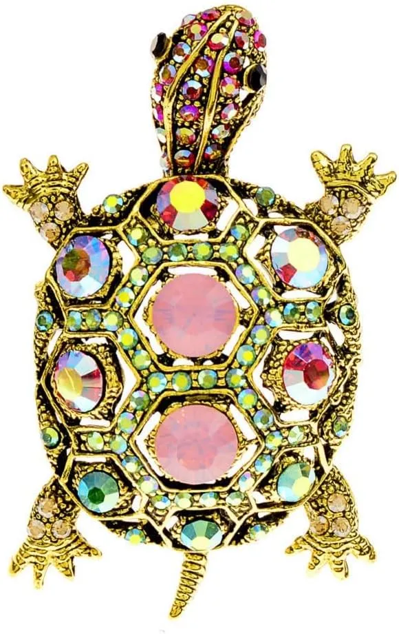 Turtle Brooch Pins for Women, Ocean Turtle Brooch Pin, Cute Tortoise Animal Brooch Lapel Pin, Bohemian Beach Turtle Brooches Pins for Women Hat Bag Suit Dress Accessories Jewelry