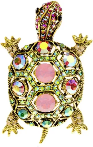 Turtle Brooch Pins for Women, Ocean Turtle Brooch Pin, Cute Tortoise Animal Brooch Lapel Pin, Bohemian Beach Turtle Brooches Pins for Women Hat Bag Suit Dress Accessories Jewelry